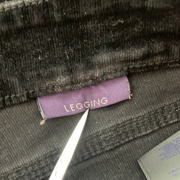 NYDJ slim stretchy black corduroy velvet lift tuck technology leggings size 16‎ - Picture 7 of 14